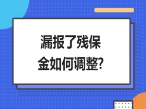 漏报了残保金如何调整?